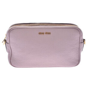 Miu Miu Clutch Bag Pink Goatskin Lambskin Shoulder